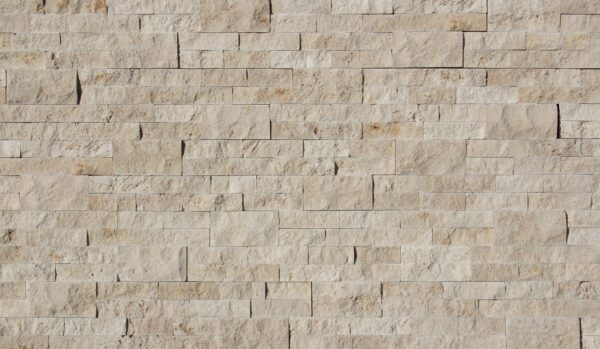 Cordoba Cream Travertine 6X24 Splitface Ledger Panel